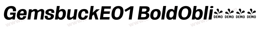 GemsbuckE01 BoldObli字体转换